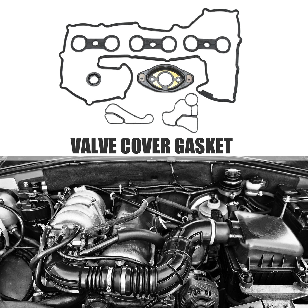 Engine Valve Cover Gasket Kit Replacement for BMW 528xi 535xi (2008–2013)