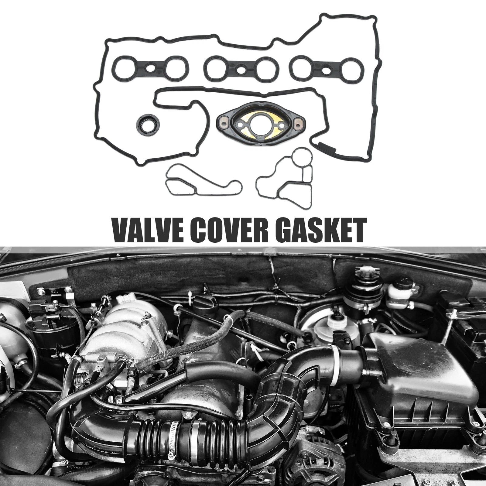 Engine Valve Cover Gasket Kit Replacement for BMW 528xi 535xi (2008–2013)
