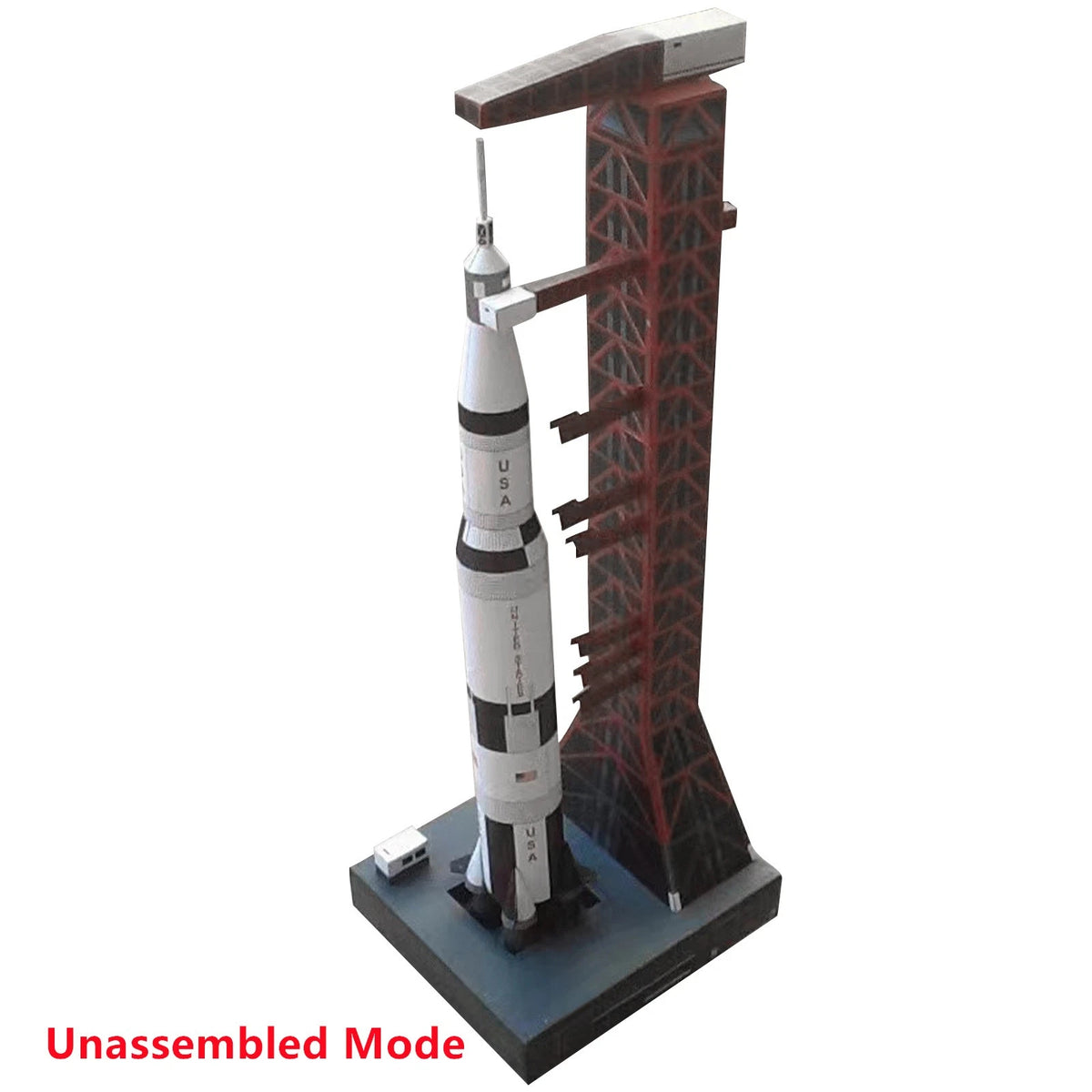 1/300 USS Saturn V Rocket & Launch Pad Model (Unassembled)