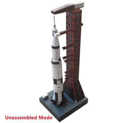 1/300 USS Saturn V Rocket & Launch Pad Model (Unassembled)