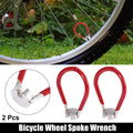 3.7mm Spoke Wrench Tool Pair for Bicycle Wheel Repair (Red) (2 Pack)