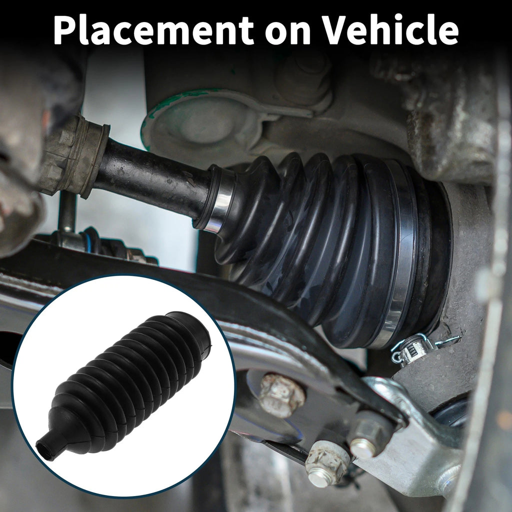 2Pcs Rubber Rack and Pinion Steering Boot Gaiter Kit for Universal Fit