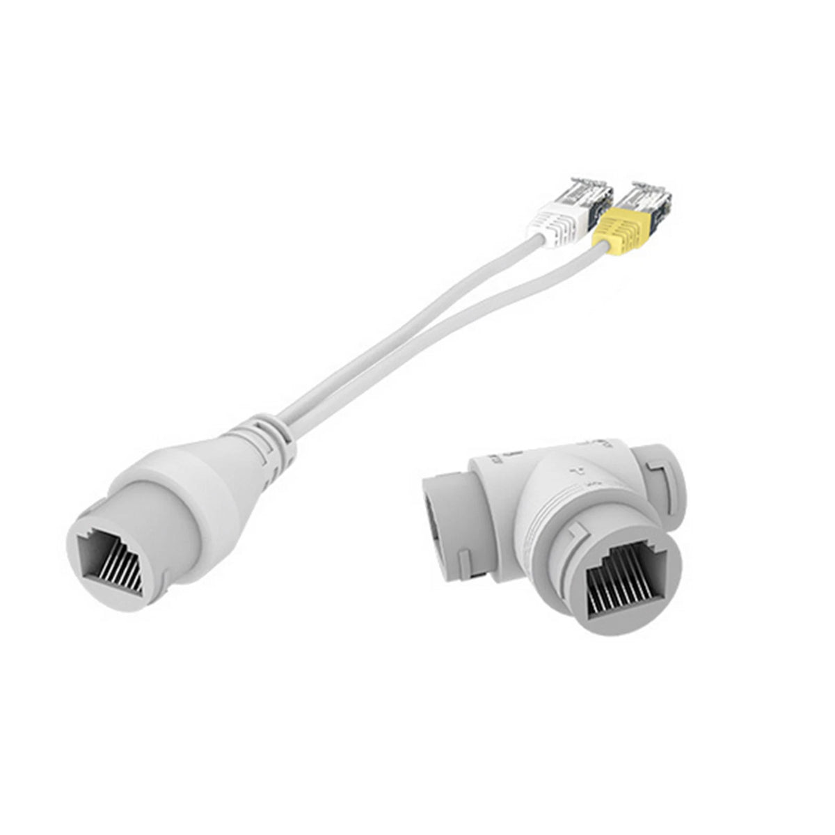 Set of 1 POE Splitter 2-in-1 RJ45 Connector for Network Cabling