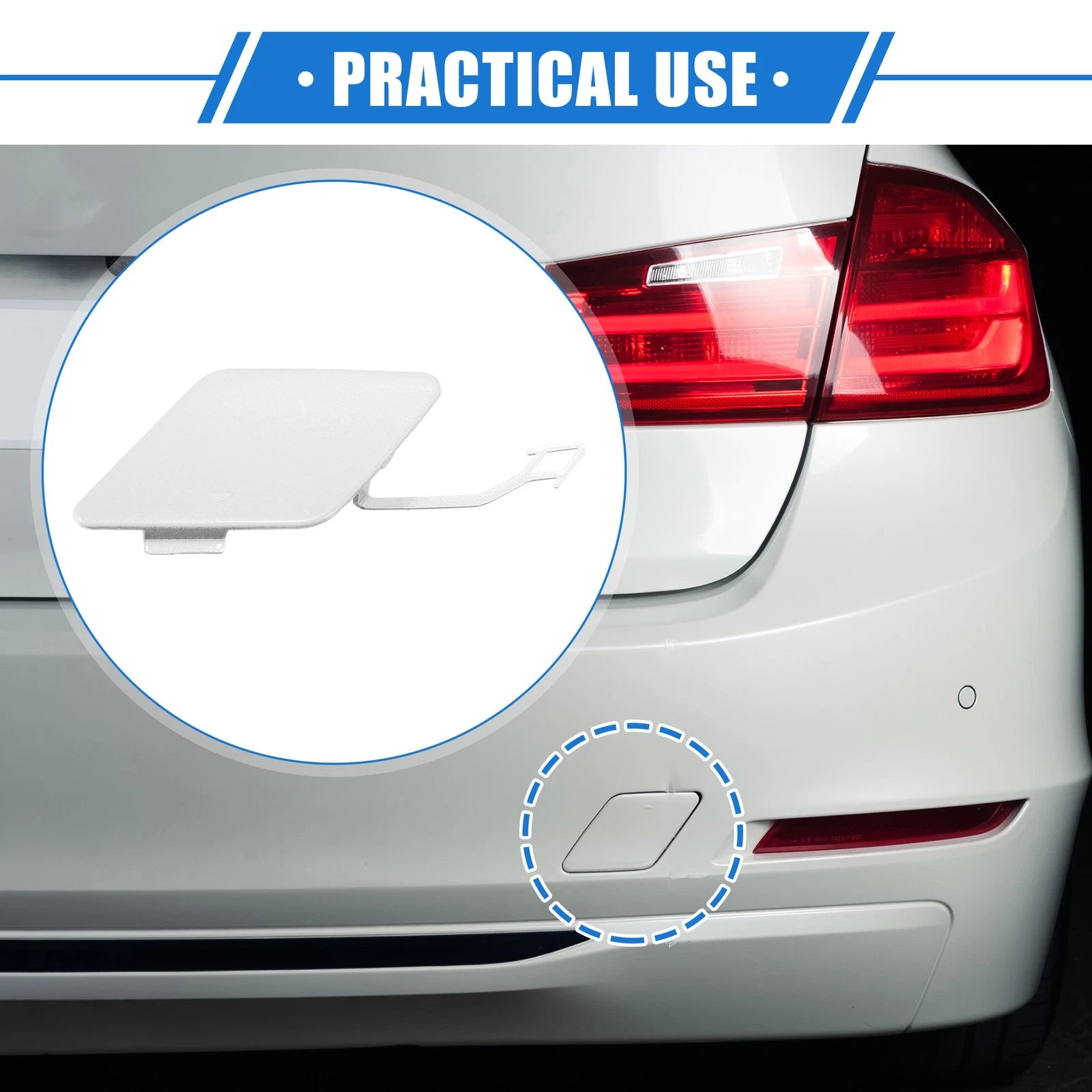 Rear Tow Hook Eye Hole Cover Cap Replacement for BMW 3 F30 (2012–2015)
