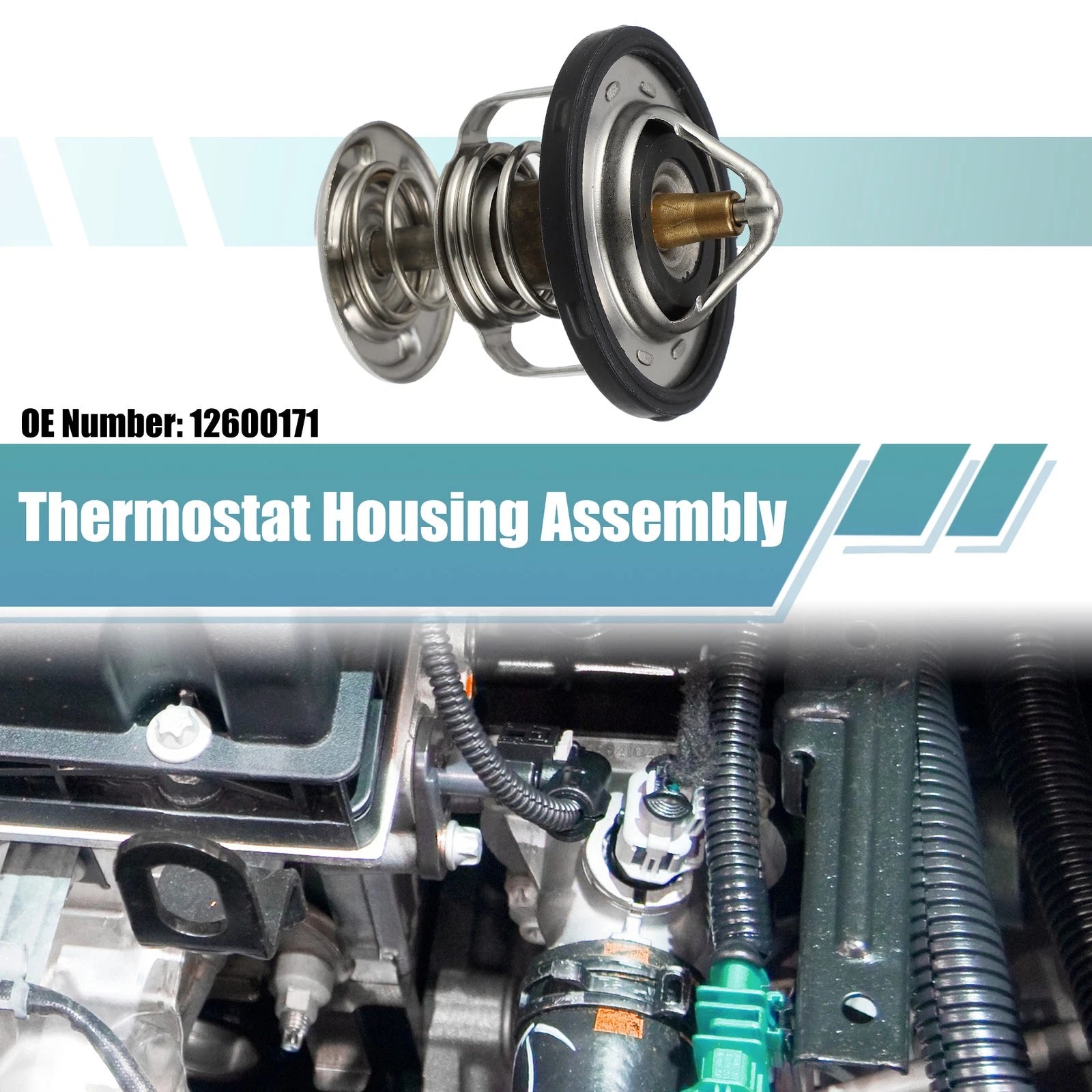 Engine Coolant Thermostat Housing Assembly for Chevrolet Silverado (2003–2006)