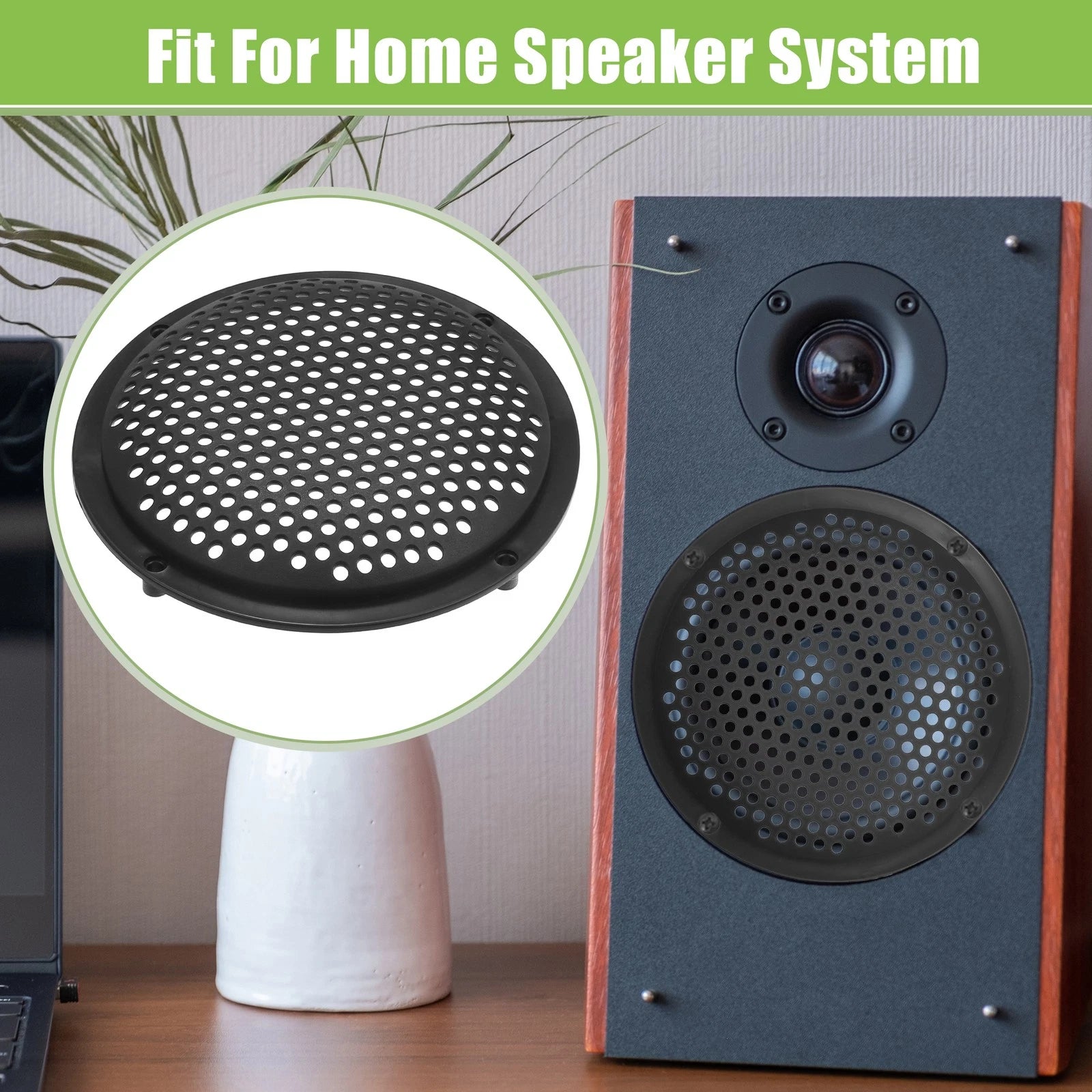 5" Car Speaker Grill Cover for Subwoofer (Universal) - Black Mesh