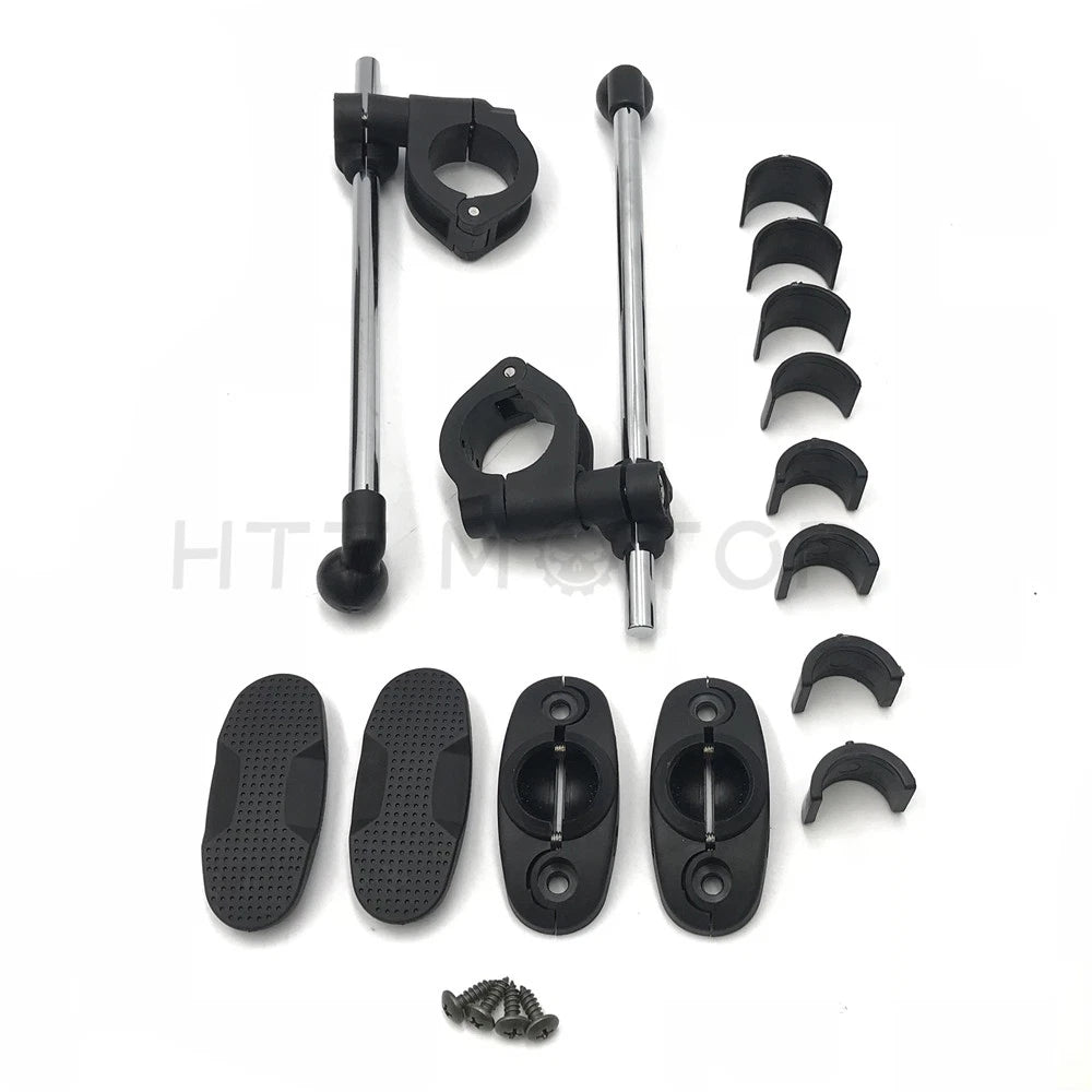 Set of 2 Universal Motorcycle Windshield Mounts 7/8" 1" 1 1/8" Handlebar