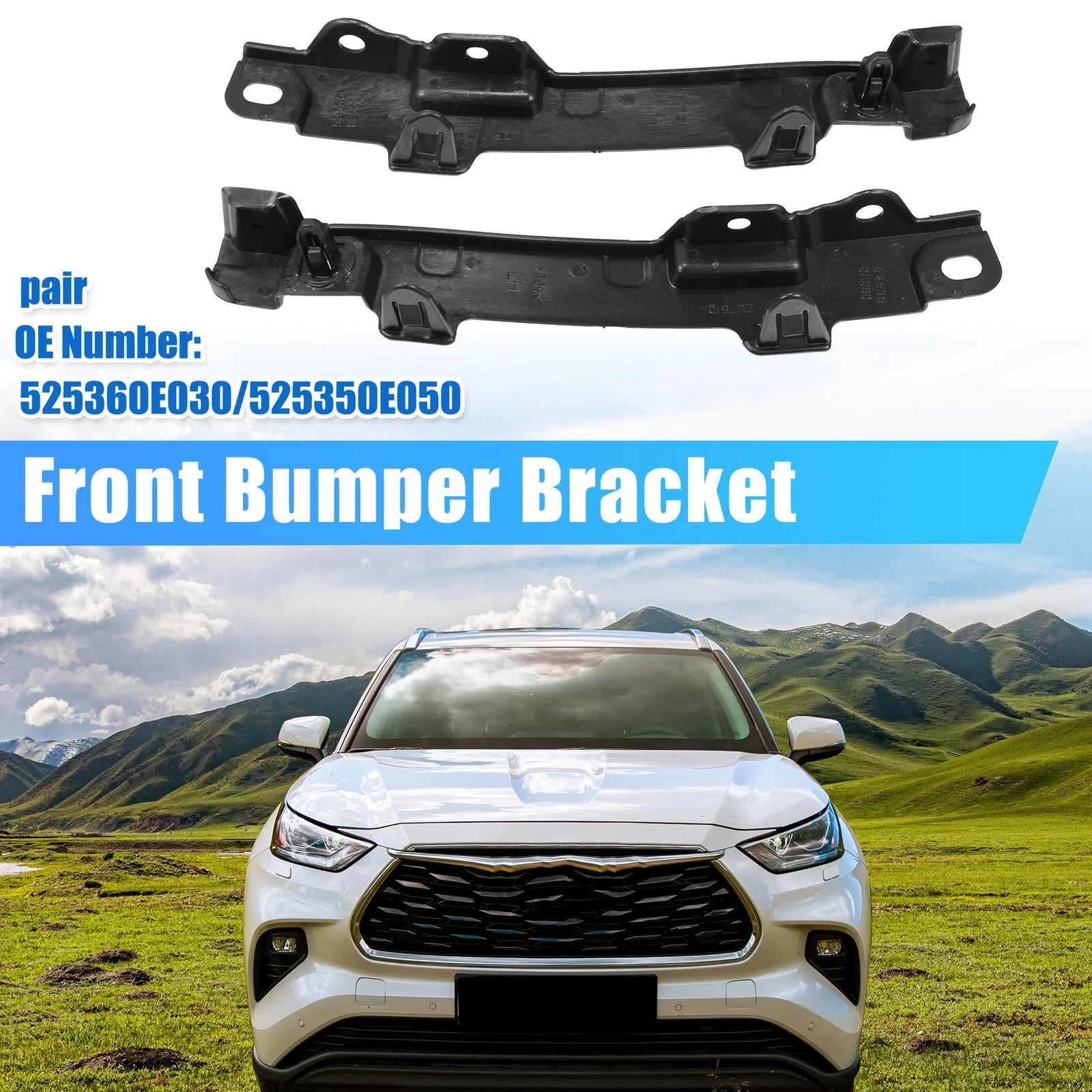 Bumper Bracket Pair Side Retainer for Toyota Highlander Hybrid LE (2019–2019)