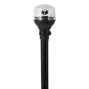 Attwood 5558-P12A7 All-Around Light for Boat (12" Black Pole, Black Base)