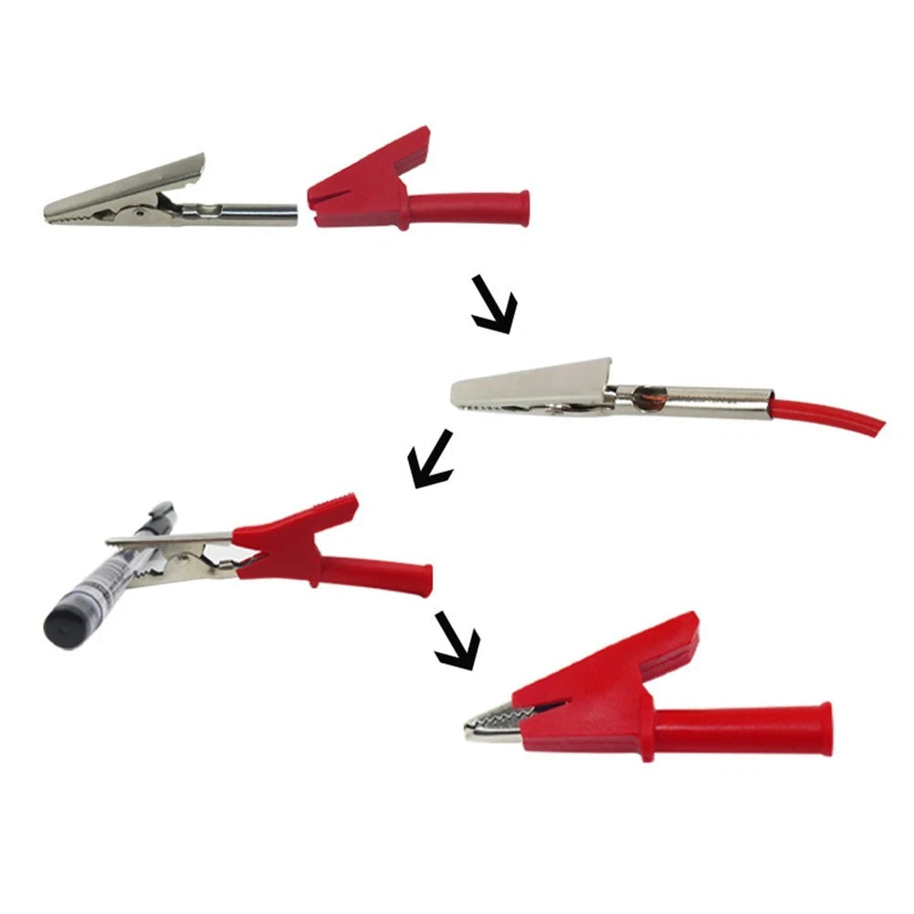 Test Cable Set of 6 for Automotive Testing with Crocodile Clips