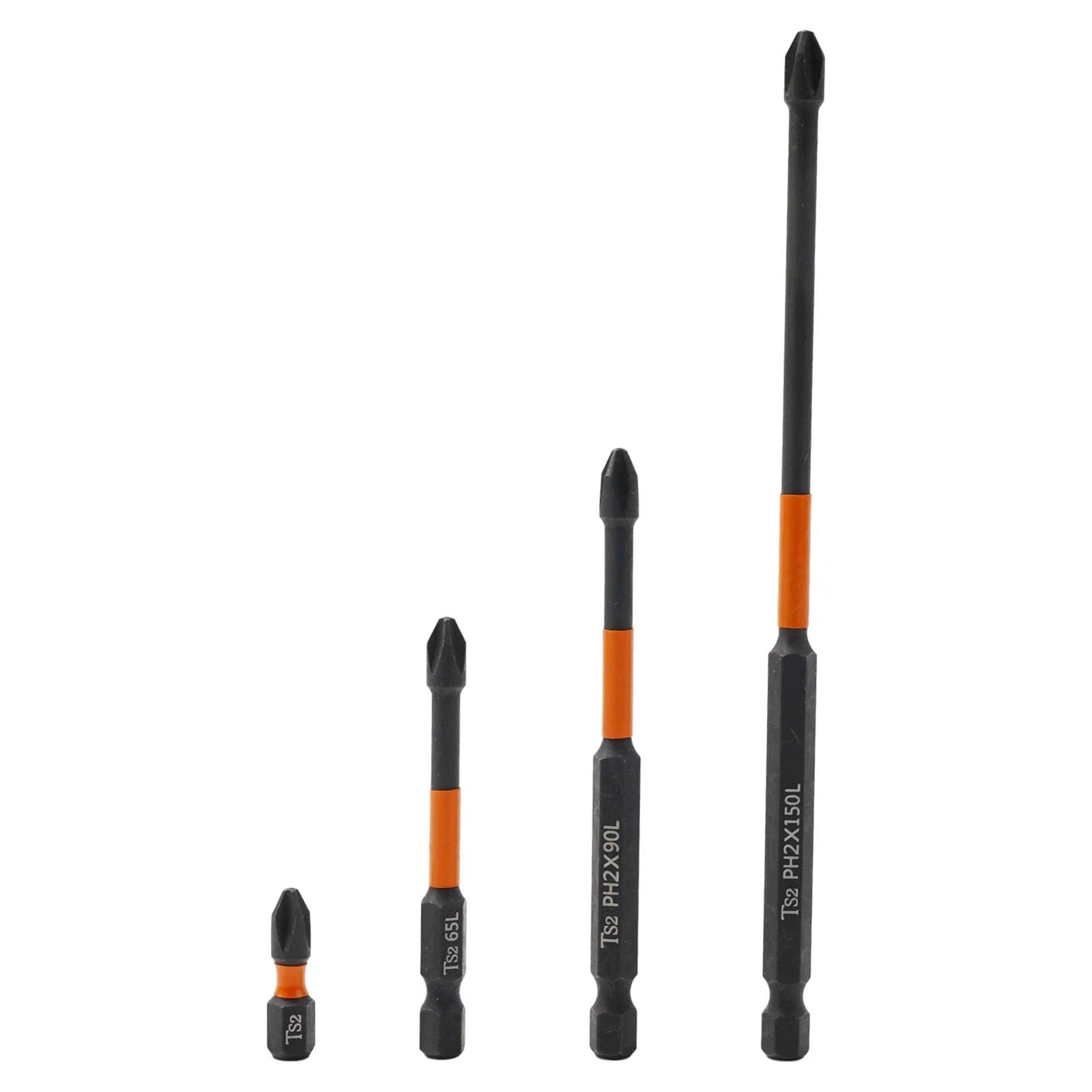 Set of 4 PH2 Magnetic Screwdriver Bits for (25-150mm)