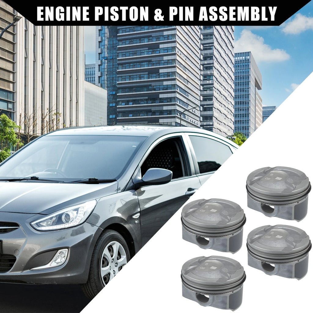 Engine Piston and Pin Assembly Replacement for Hyundai Accent Sport (2013–2016)