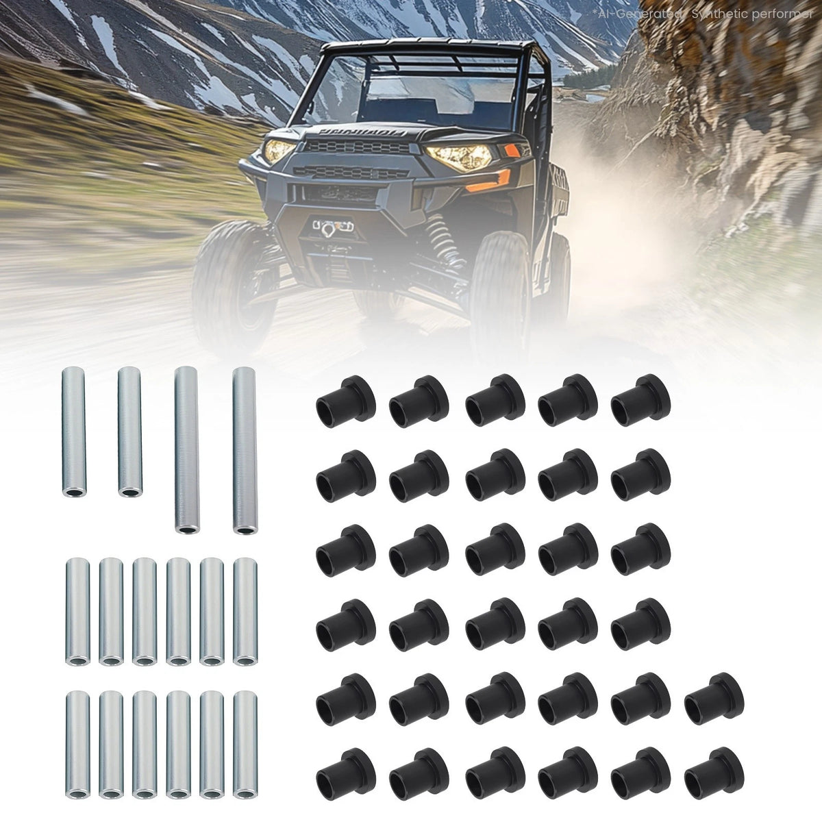 Front Suspension Bushing Kit for Polaris Ranger 500 700 (2005–2008) with Sleeves