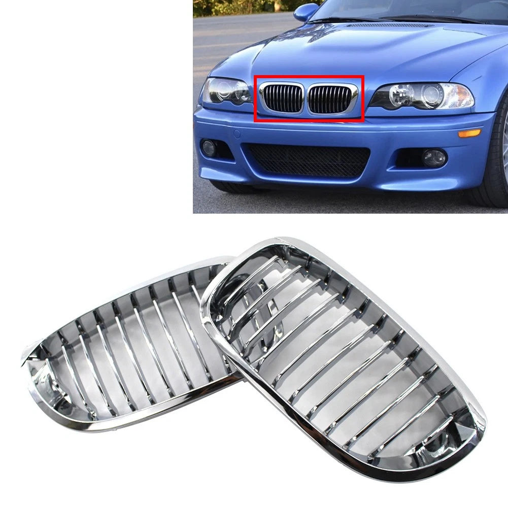 Front Bumper Kidney Grille For BMW 3 Series E46 Coupe Convertible 2003-2006