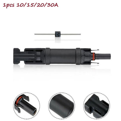 10A/15A/20A/30A Solar Panel Cable Blocking Diode Waterproof Fuse Connector