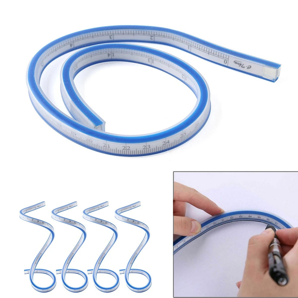 Flexible Curve Ruler for Drawing and Measuring (30/40/50/60cm)