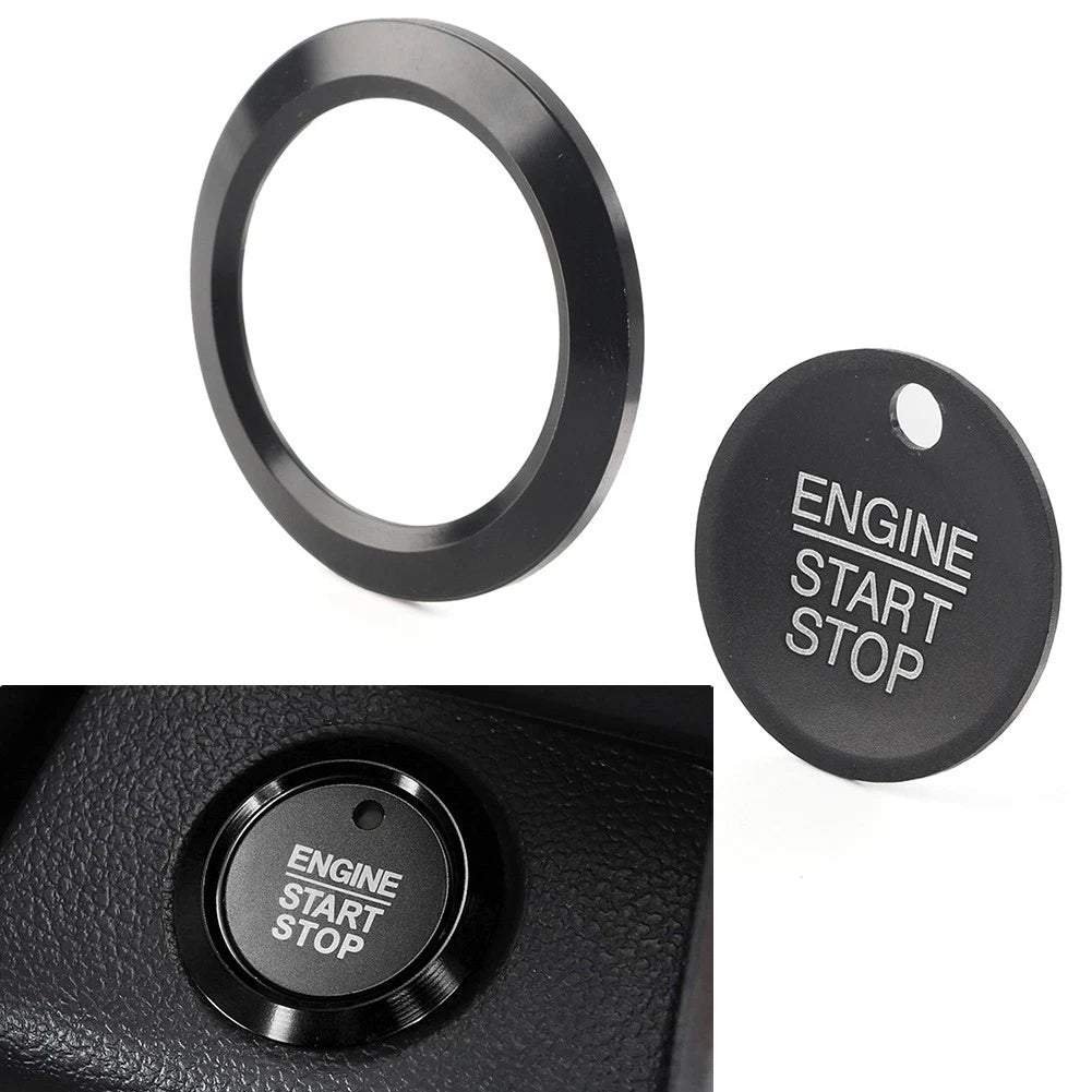 Engine Start Stop Switch Button Cover Trim for Ford F150 Raptor (2015–2020) Black
