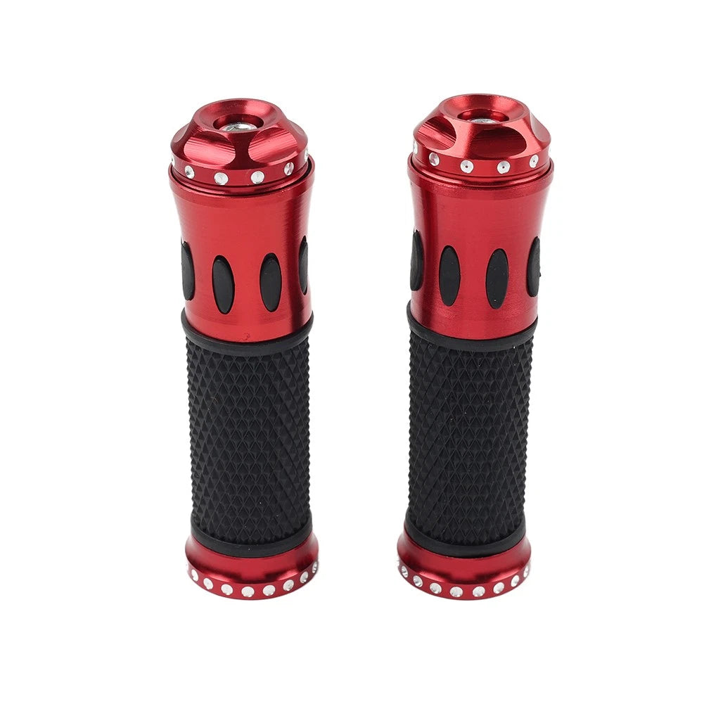 7/8" Handlebar Grips for Honda Yamaha Suzuki (Red)