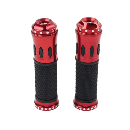 7/8" Handlebar Grips for Honda Yamaha Suzuki (Red)