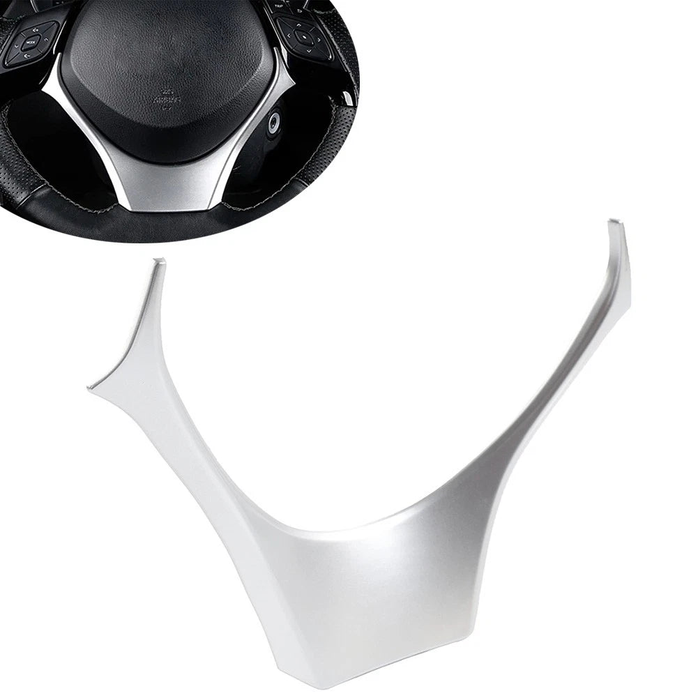 Silver Steering Wheel Panel Trim for Toyota C-HR (2016–2023)