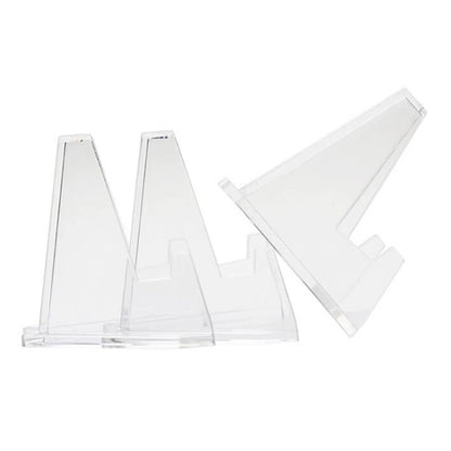 5-Pack Clear Trading Card Stand Base Holder for Display
