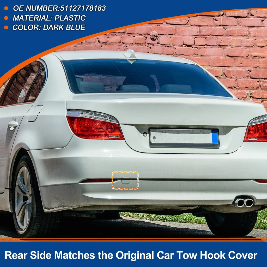 Rear Tow Hook Cover Replacement for BMW 528i 535i 550i (2008–2016)