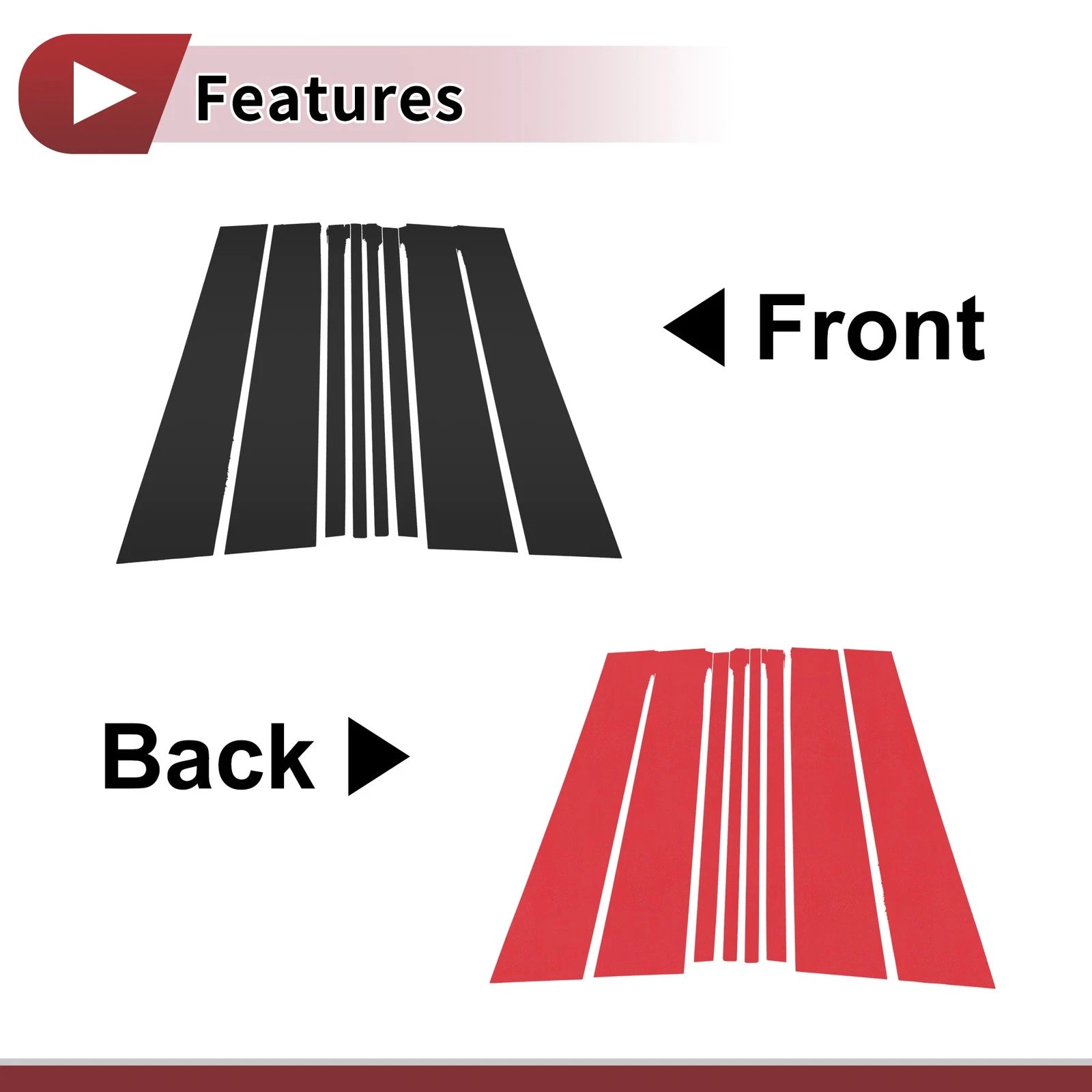 Front Rear Left Right Door Pillar Window Trim Set for Lexus LX 570 (2008–2015)