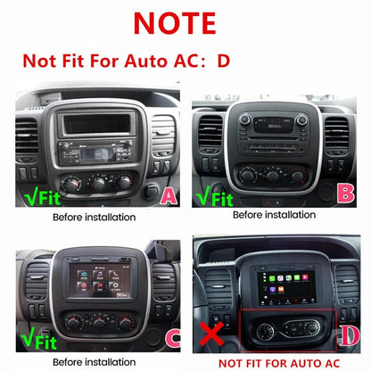9" Carplay Stereo Radio GPS Nav Head Unit for Renault Trafic 3 (2014–2021)