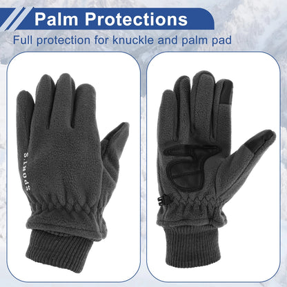 Men's Full Finger Cycling Gloves Polar Fleece for Mountain Biking