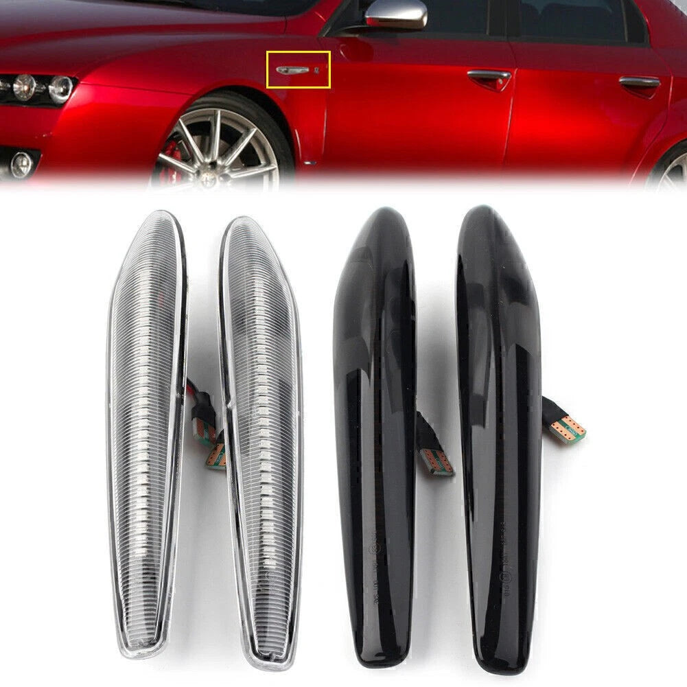 2PCS LED Sequential Side Marker Light For Alfa Romeo 159 Typ 939 Brera Spider