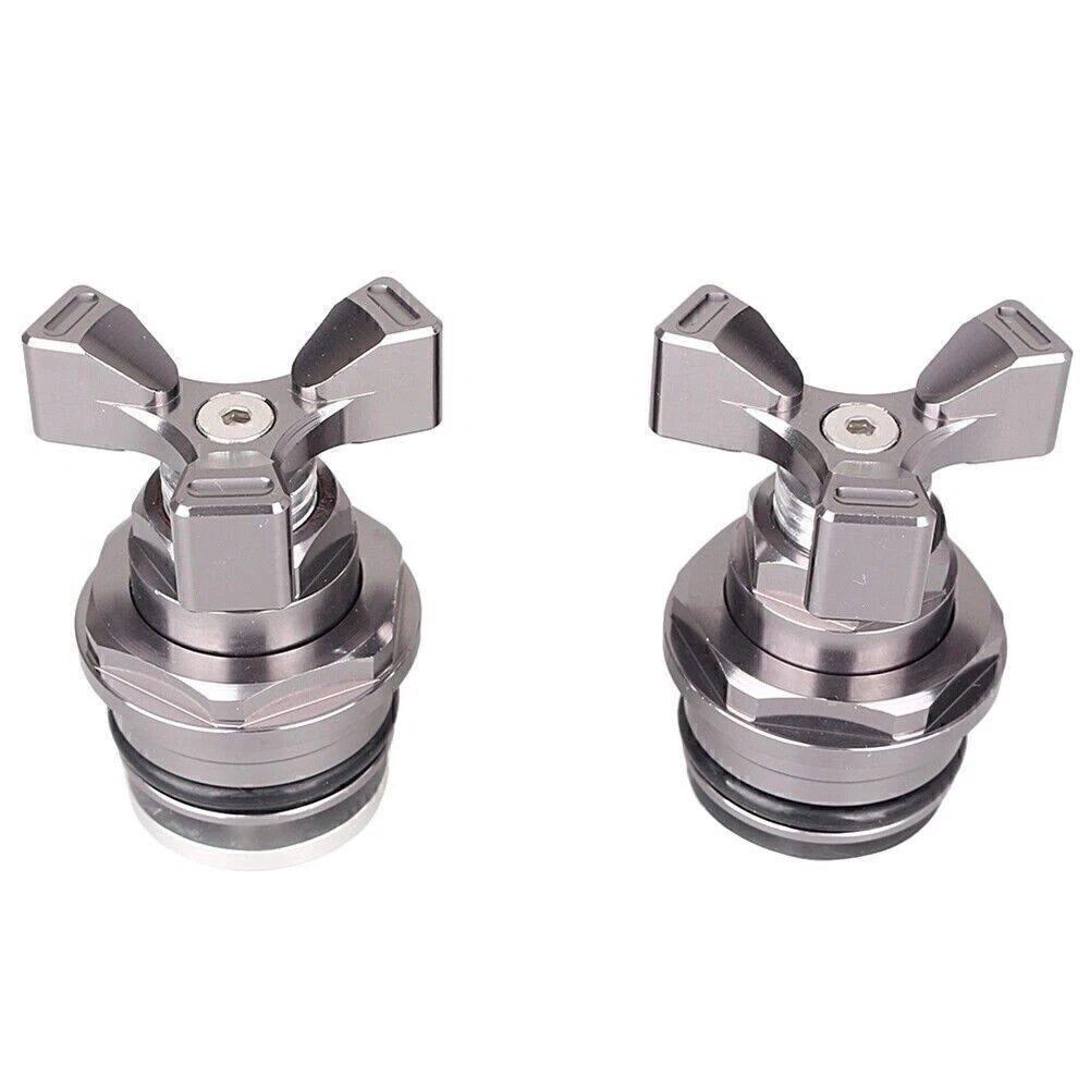 37mm Grey Fork Bolts Preload Adjuster for Kawasaki Ninja 250 (2008–2012)