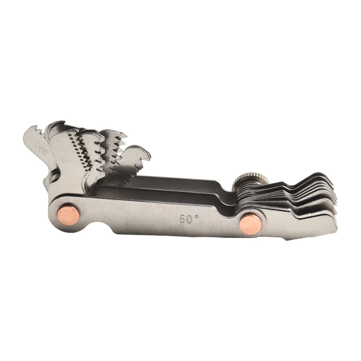 Compact Thread Pitch Gauge Tool for Inch Measurements
