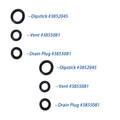 2X Gearlube O-Rings for Volvo Penta Duoprop