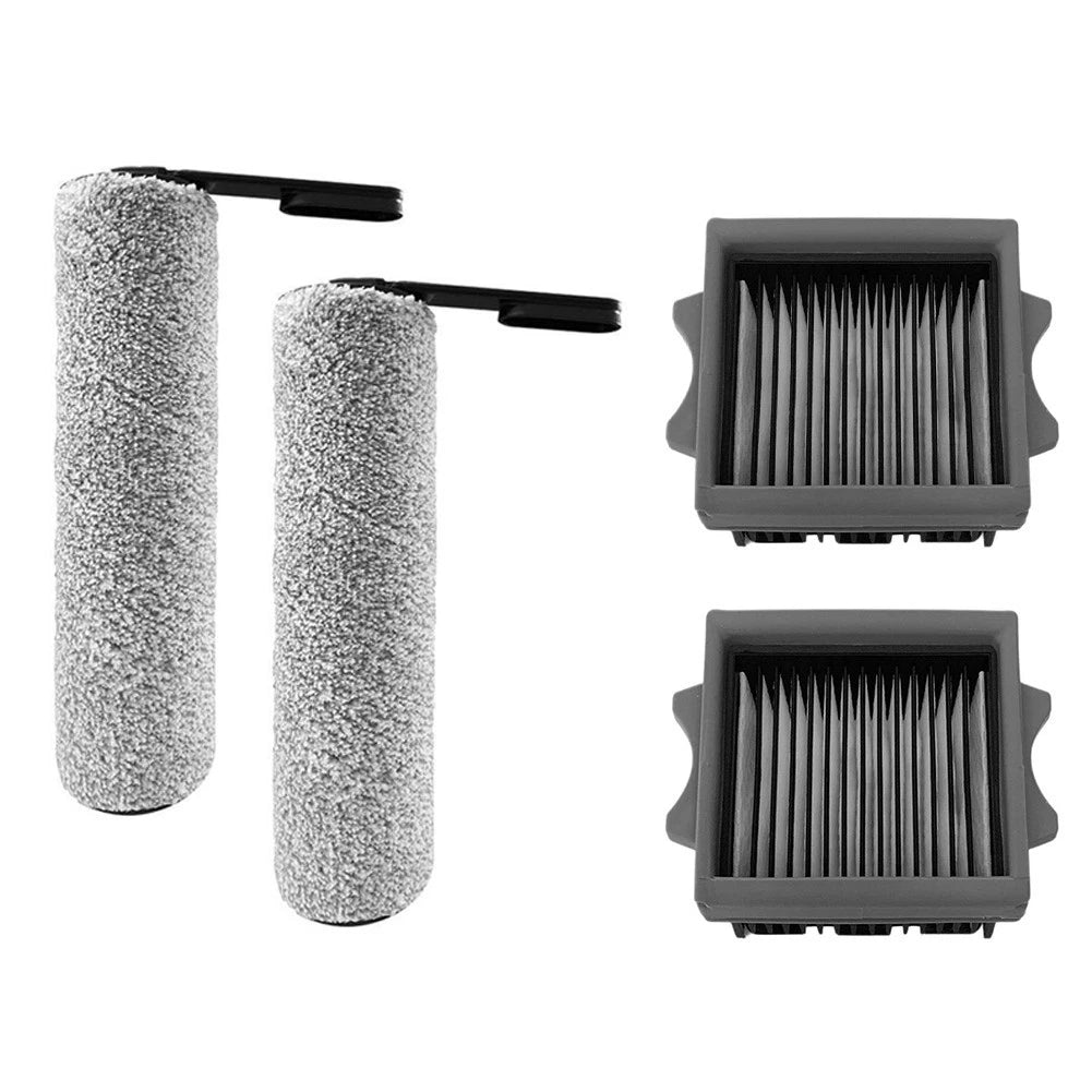 Brush Rollers 2pcs + HEPA Filters 2pcs for Tineco S7 Stretch Ultra S9 Artist