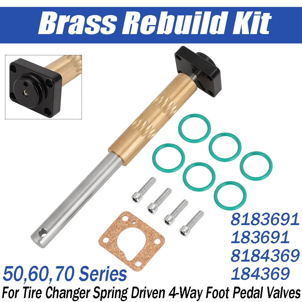 Brass Rebuild Kit 8183691 for Tire Changer Spring Driven 4-Way Pedal Valves