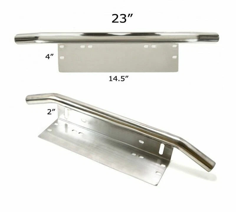 Universal 23" Bull Bar Front Bumper License Plate Mount Bracket Holder