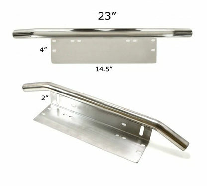 Universal 23" Bull Bar Front Bumper License Plate Mount Bracket Holder