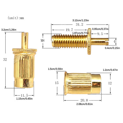 6-in-1 Roller Bridge Tremolo Saddles for LP EPI Guitar