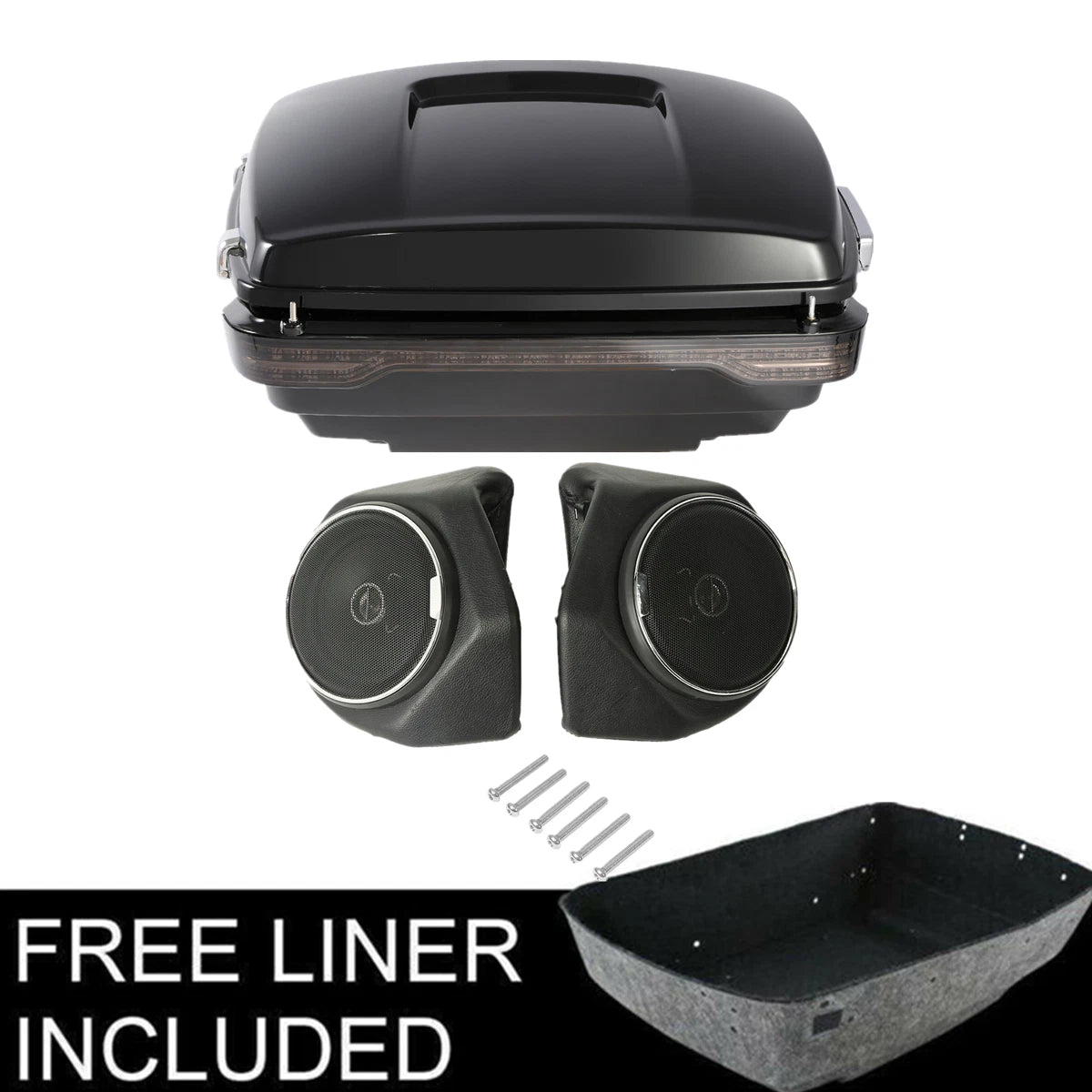 2X Smoke LED Tail Light Speakers for Harley Electra Glide (2014–2026)