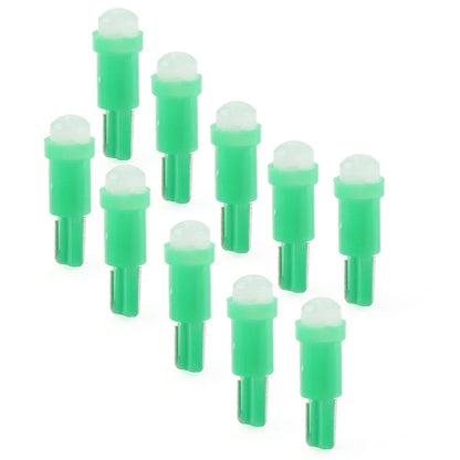 10x T5 LED Green Dashboard Gauge Wedge Bulbs for Universal Vehicles
