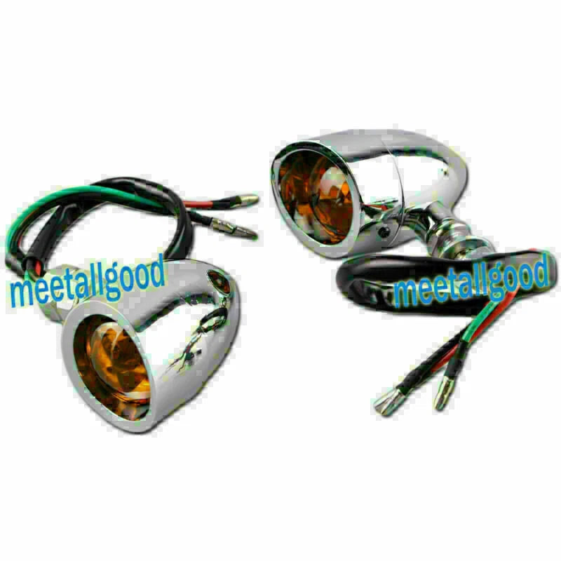 3 Wire Turn Signal Indicator Lights for Universal Motorcycle (Red)