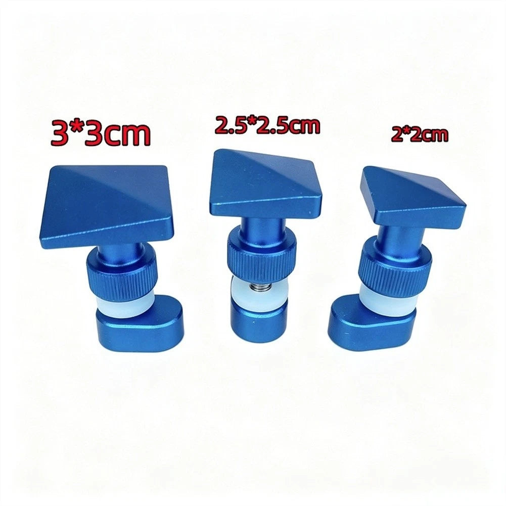 Aluminum Alloy Car Dent Repair Kit - 2x Pull Tabs (3x3cm, 2.5x2.5cm, 2x2cm)