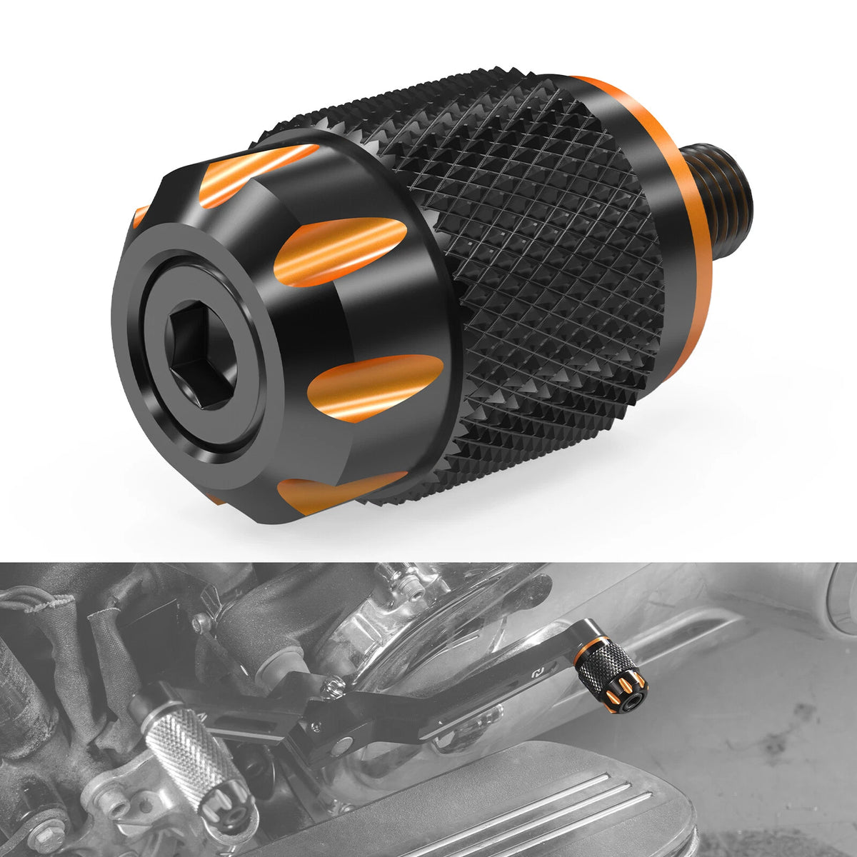 Shorty Shift Pedal Pad for Harley Softail Custom FXSTC (2007–2010)