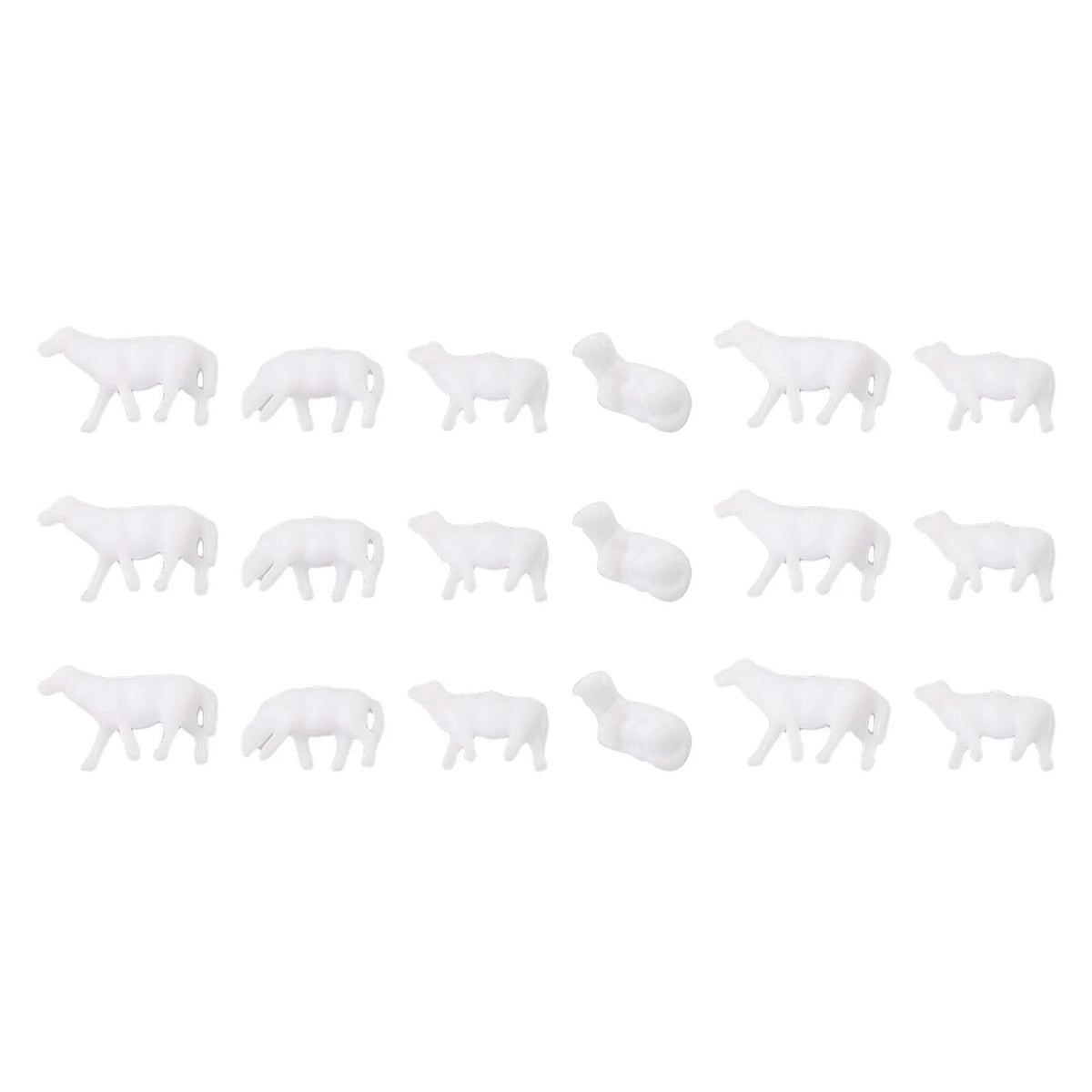 18Pcs Painted Farm Sheep Animals Model for 1:87 Scale Model Railway