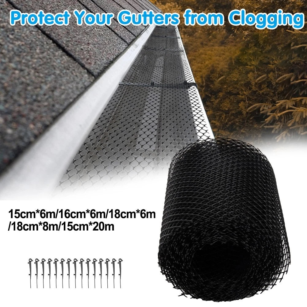 Gutter Guards Mesh with Clips for Leaves Twigs and Branches (Universal)