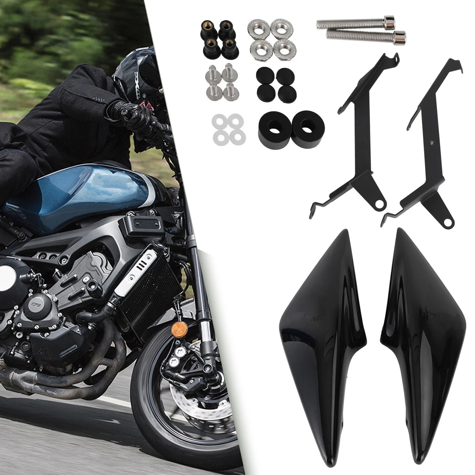 Driver Seat Frame Cover Fairing for Yamaha XSR 900 (2016–2021) Black T9