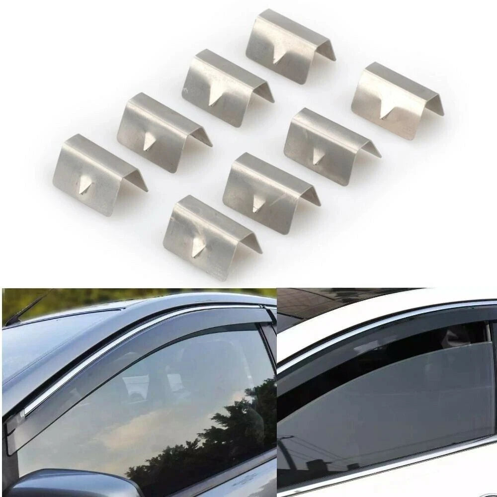 8 PCS Weather Deflector Channel Metal Fixing Clips for Heko G3 SNED