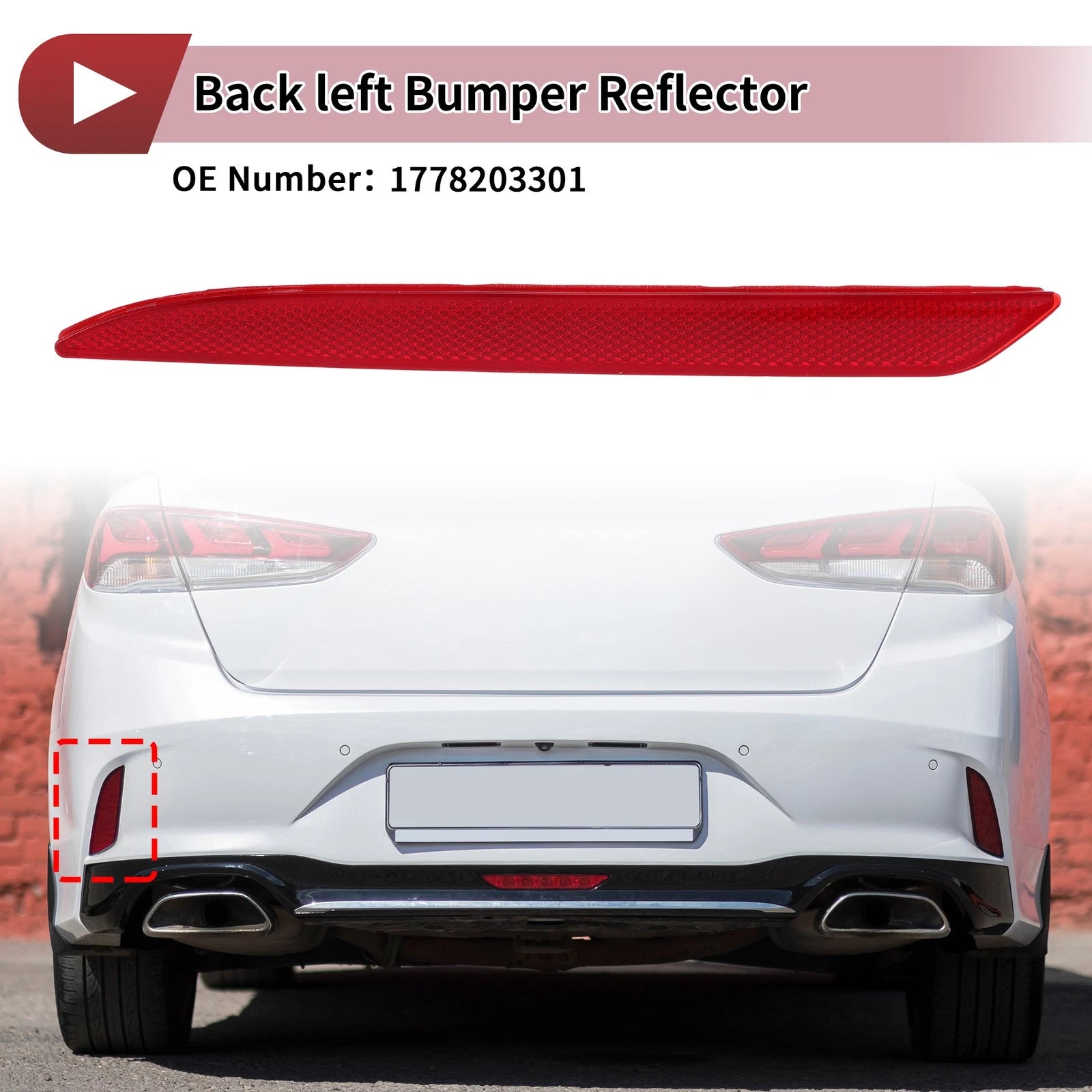 Rear Left Bumper Reflector Replacement for Mercedes-Benz A Class W177 (2019–2023)