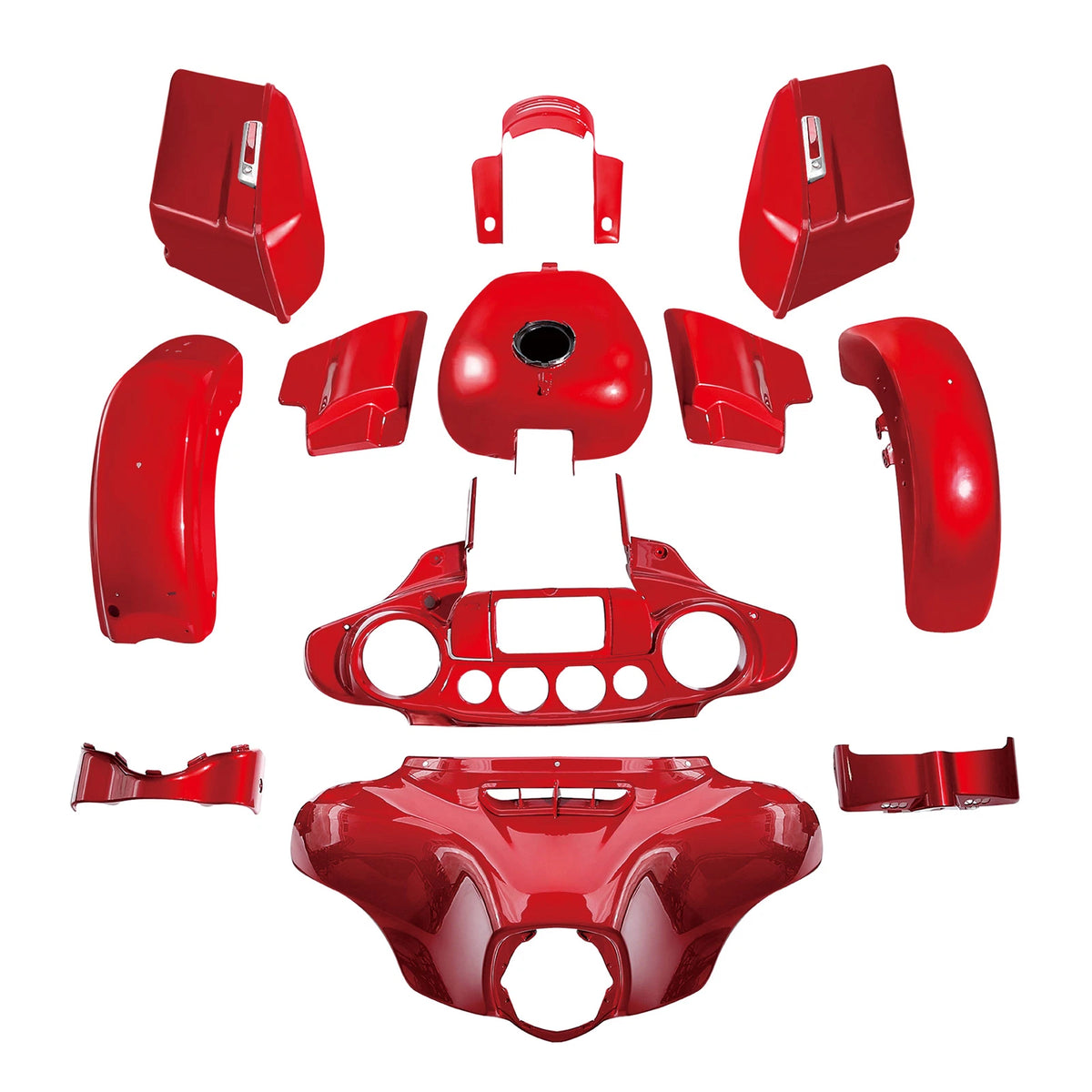 Fairings Bodywork Kit for Harley Street Glide (2014–2024) Wicked Red Glossy