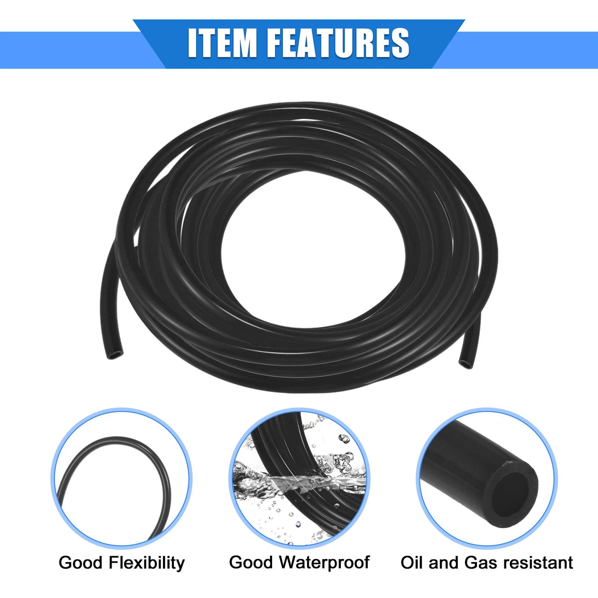 Fuel Vent Line Hose Tube Universal Replacement 0.2 x 315 for ATV Dirt Bike